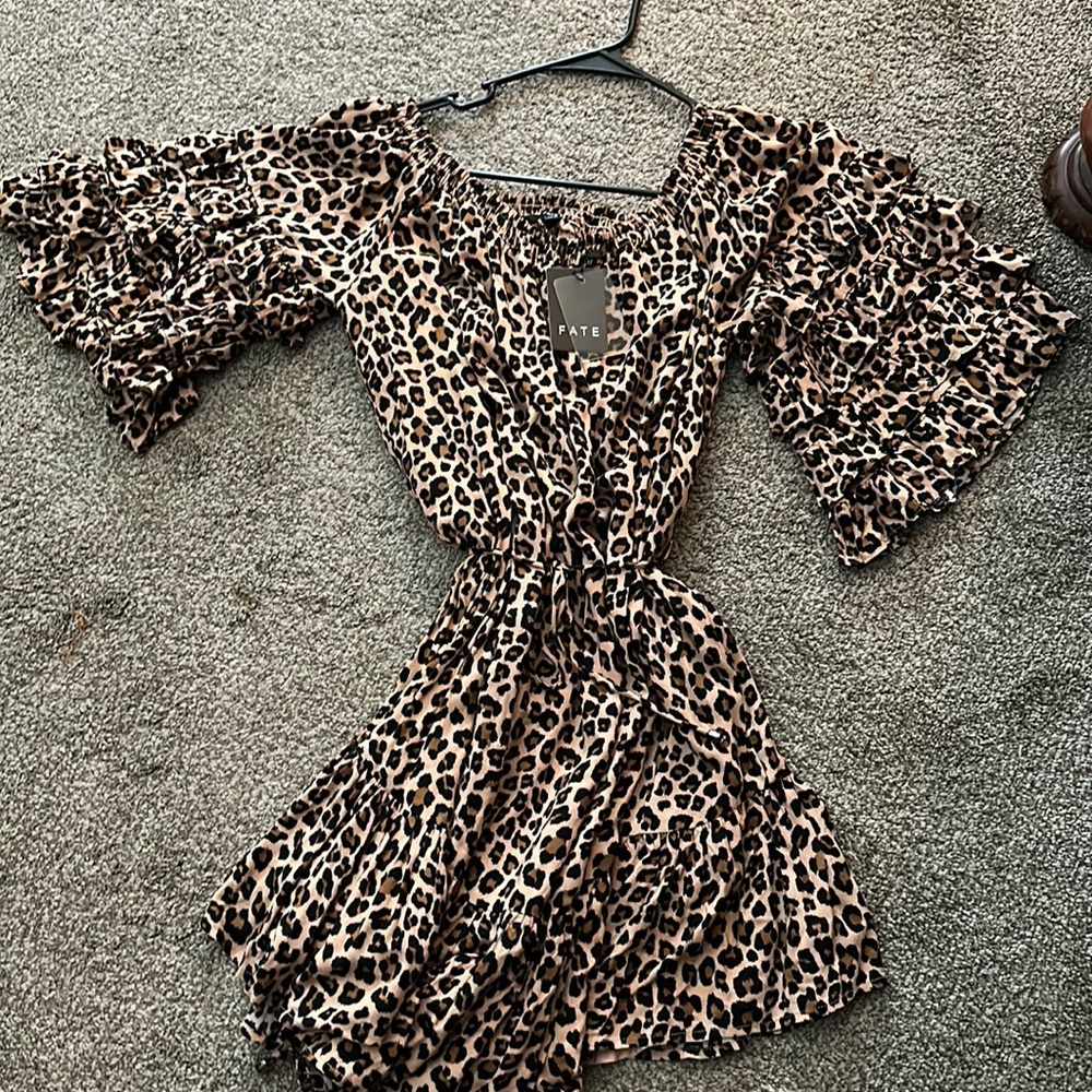 OTS leopard dress NWT